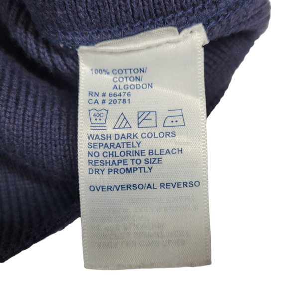 Vintage Y2K Tommy Hilfiger Blue Knit Sweater Stripe Sleeve Women’s XL - Picture 10 of 11